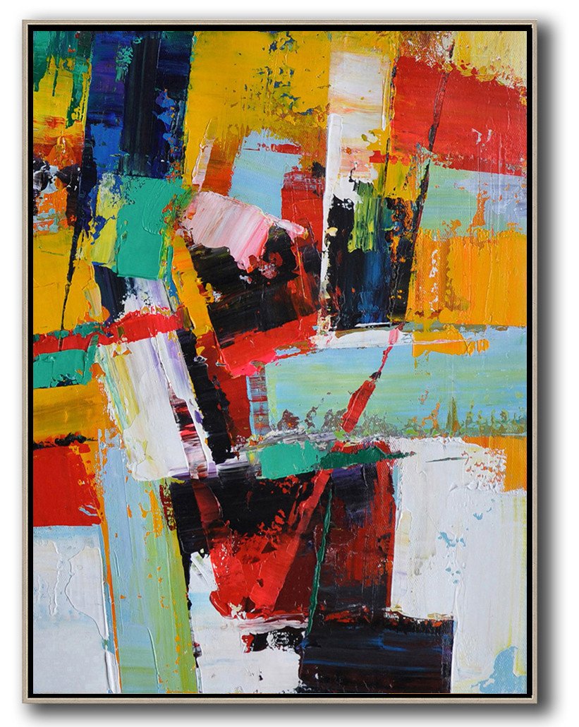 Vertical Palette Knife Contemporary Art #L3B - Fantasy Art Large